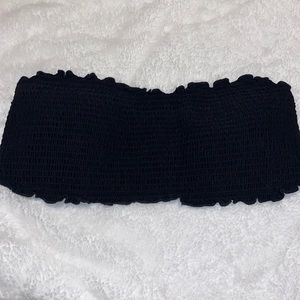 Hollister Black Bandeau Bathing Suit Top